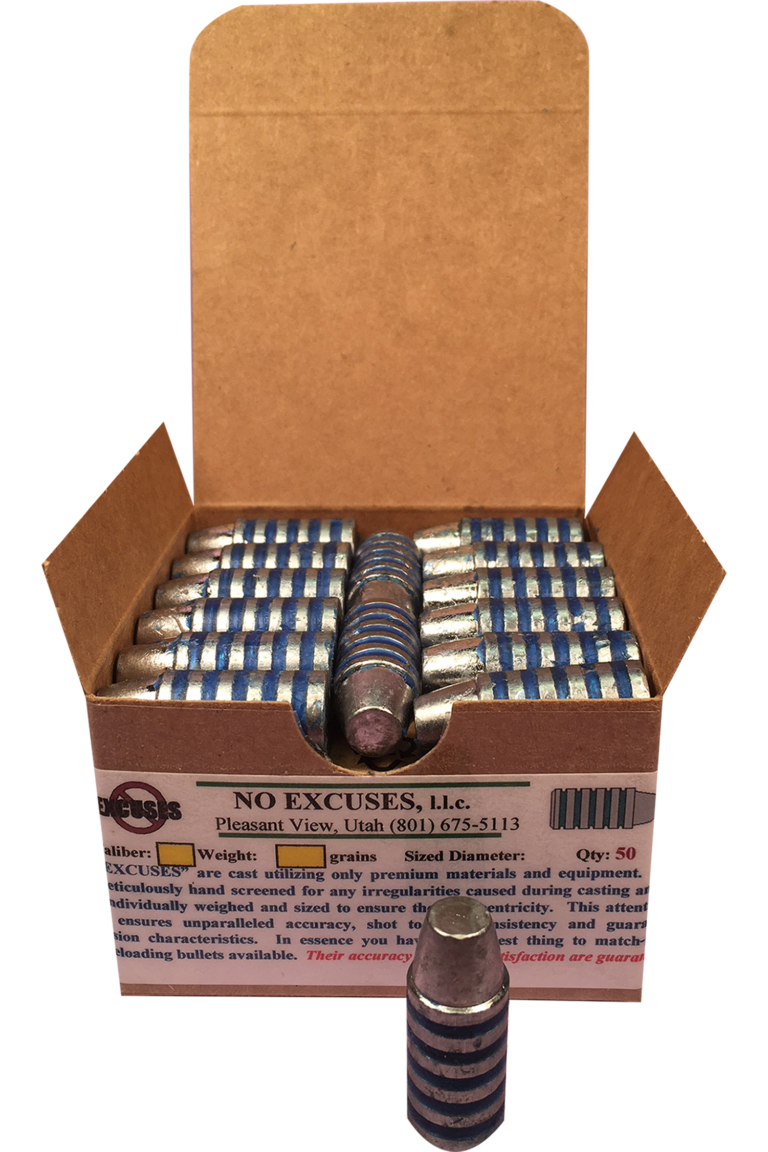 50 Caliber 600 Grains NO EXCUSES MUZZLELOADING BULLETS